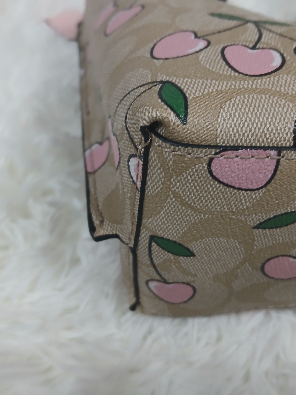 Coach Pink Cherry Print Bennett Carryall Tote - Picture 4 of 8
